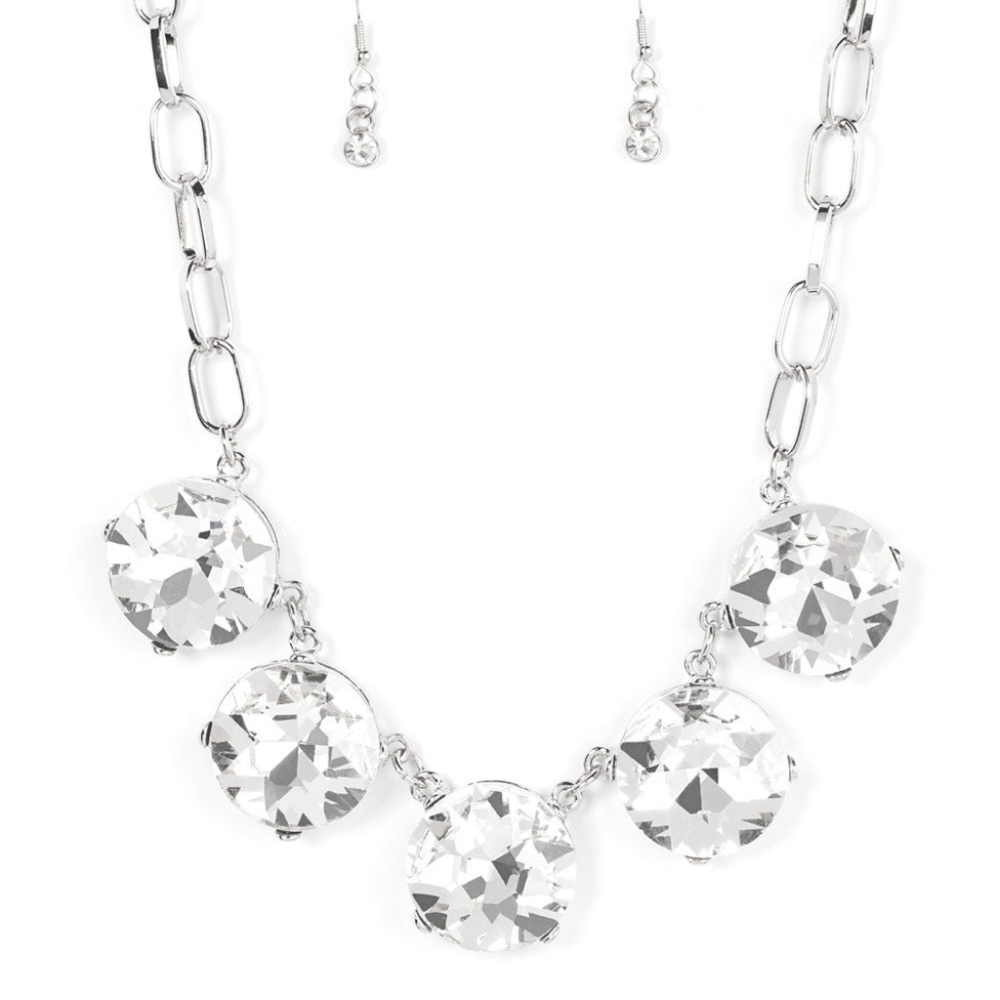 Limelight Luxury Necklace White Cosmopolitan Cool Earrings White Bracelet/Ring